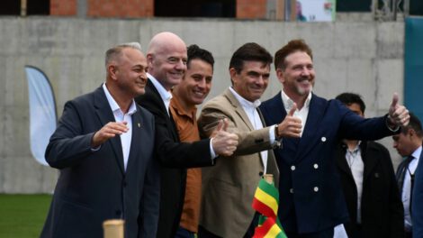 Centenario de la FBF con Rodrigo Paz y Edmand Lara