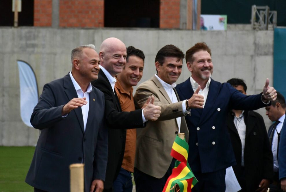 Centenario de la FBF con Rodrigo Paz y Edmand Lara