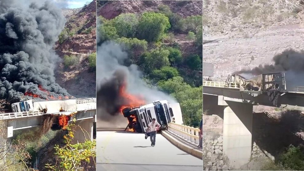 Accidente de tráiler en Chuquisaca