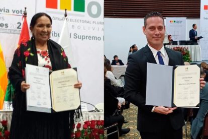 Tomasa Yarhui y Rafael López asumen jefaturas de Alianza Libre en el Parlamento