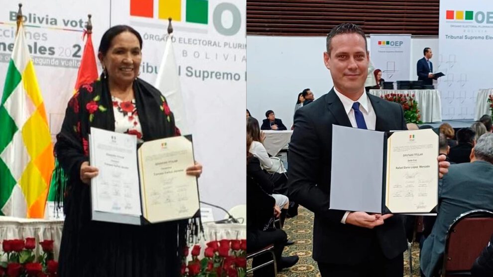 Tomasa Yarhui y Rafael López asumen jefaturas de Alianza Libre en el Parlamento