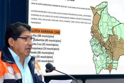 Alerta naranja por desborde de ríos en Bolivia