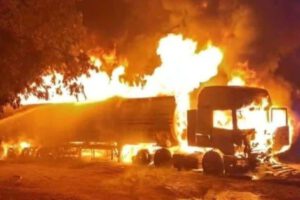Accidente cisterna boliviana estalla en Boquerón, Paraguay