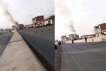 Bloqueo carretera La Paz-Copacabana por conflicto censal