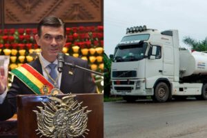 Rodrigo Paz habla del combustible durante su discurso