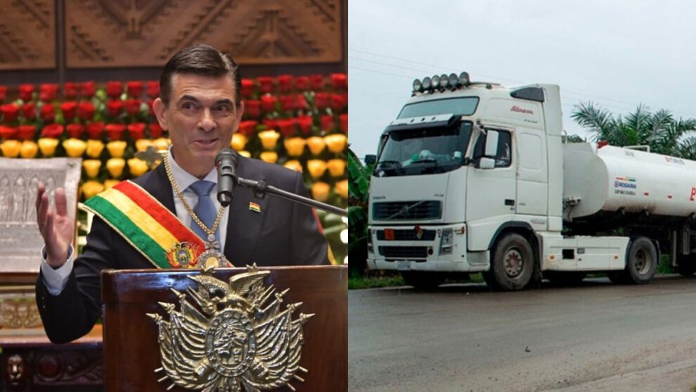 Rodrigo Paz habla del combustible durante su discurso