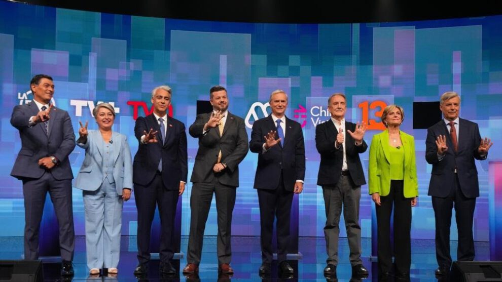 Elecciones chilenas y candidatos presidenciales en debate