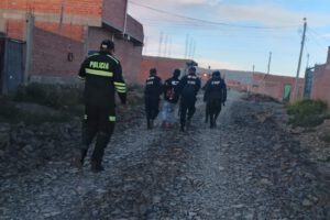 Intervención policial en evento de runa tinku en Oruro