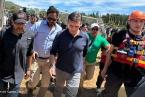 Emergencia por lluvias en Samaipata con el Presidente Rodrigo Paz