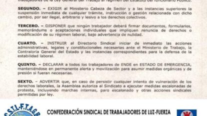 COB convoca a un ampliado para frenar reforma laboral