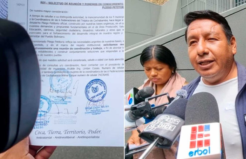 Pliego petitorio presentado por Evo Morales al Gobierno