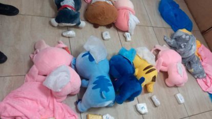 Detención de mujer boliviana con cocaína en peluches