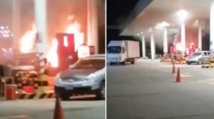 Explosión de vehículo en Portachuelo dejando a madre e hija con quemaduras graves