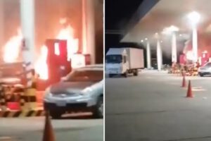 Explosión de vehículo en Portachuelo dejando a madre e hija con quemaduras graves