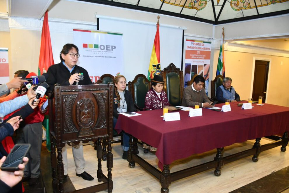 Empadronamiento masivo para elecciones subnacionales