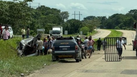 Accidente en la carretera Santa Cruz