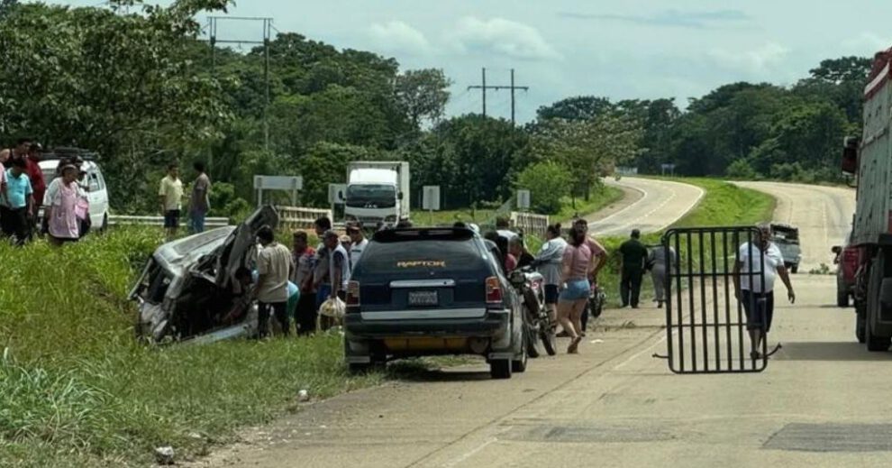 Accidente en la carretera Santa Cruz