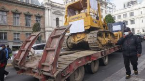 Bloqueo Alcaldía de La Paz por deudas