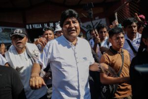 Evo Morales en el contexto de la investigación por el caso Fondo Indígena