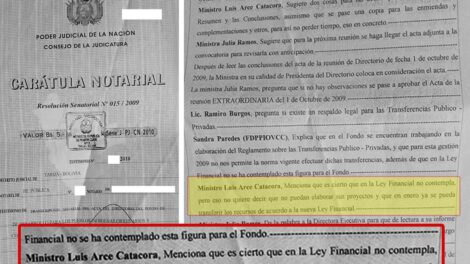 Transferencias a cuentas personales de dirigentes del Fondo Indígena