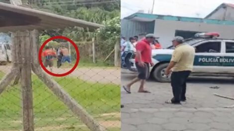 Encapuchados golpean a policías en Santa Cruz