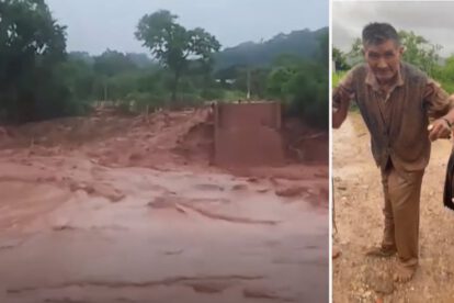 Inundación en El Torno debido al desborde del río Piraí