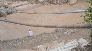 Ducto de gas dañado en la comunidad Cuevas