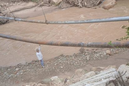 Ducto de gas dañado en la comunidad Cuevas