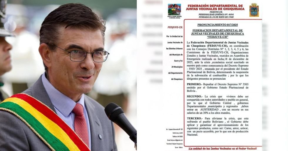 Decreto 5503 y su impacto en la economía familiar en Chuquisaca