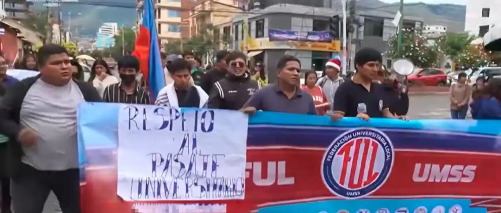 Aumento de pasaje en Cochabamba