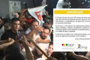 TSE condena agresiones en Santa Cruz