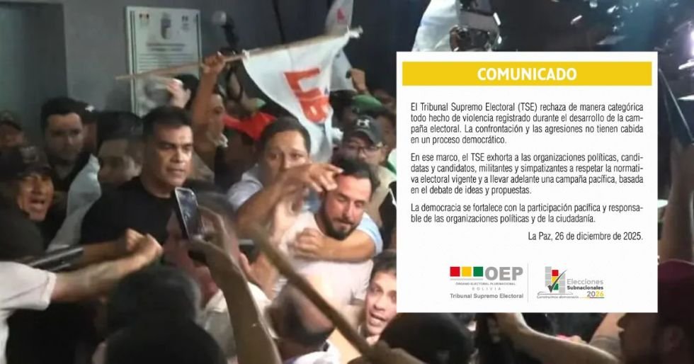 TSE condena agresiones en Santa Cruz