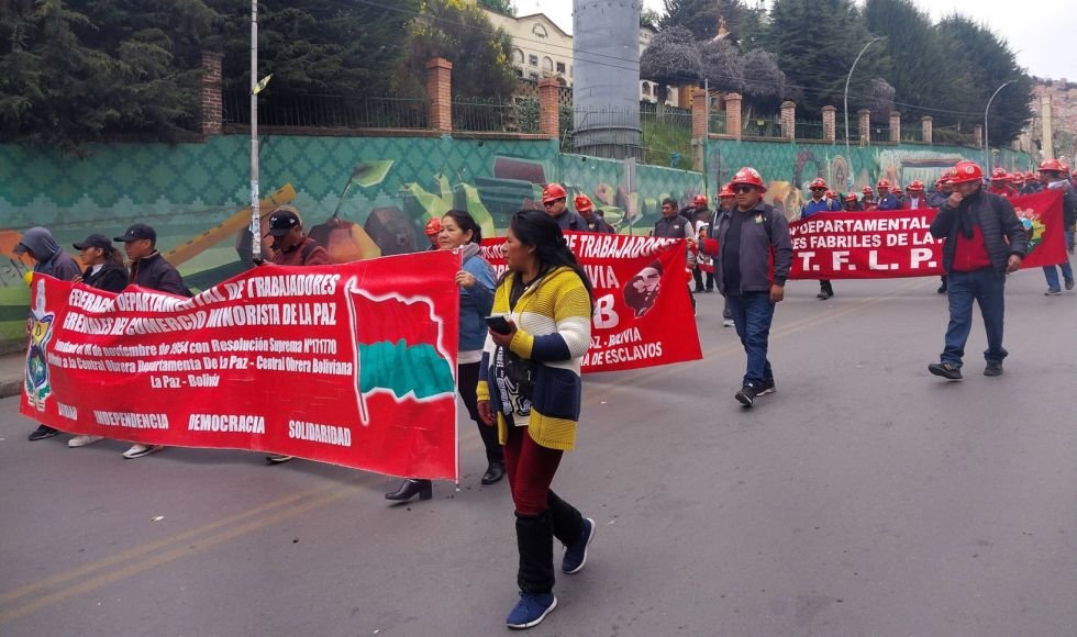 Protestas contra el decreto 5503 en La Paz