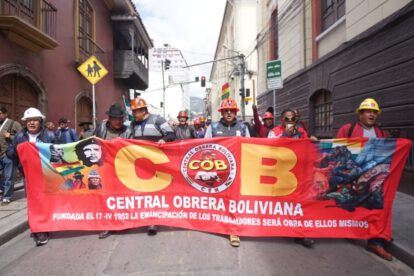 Movilizaciones de la COB en contra del Decreto Supremo 5503