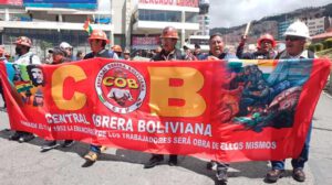Marcha nacional COB en La Paz