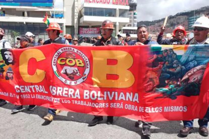 Marcha nacional COB en La Paz
