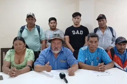 Marcha de la COB con Feliciano Vegamonte y dirigentes evistas
