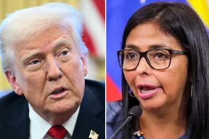 Donald Trump y Delcy Rodríguez advierten sobre consecuencias en Venezuela