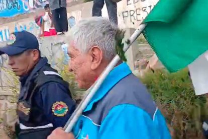agresiones durante movilización del alcalde de La Paz