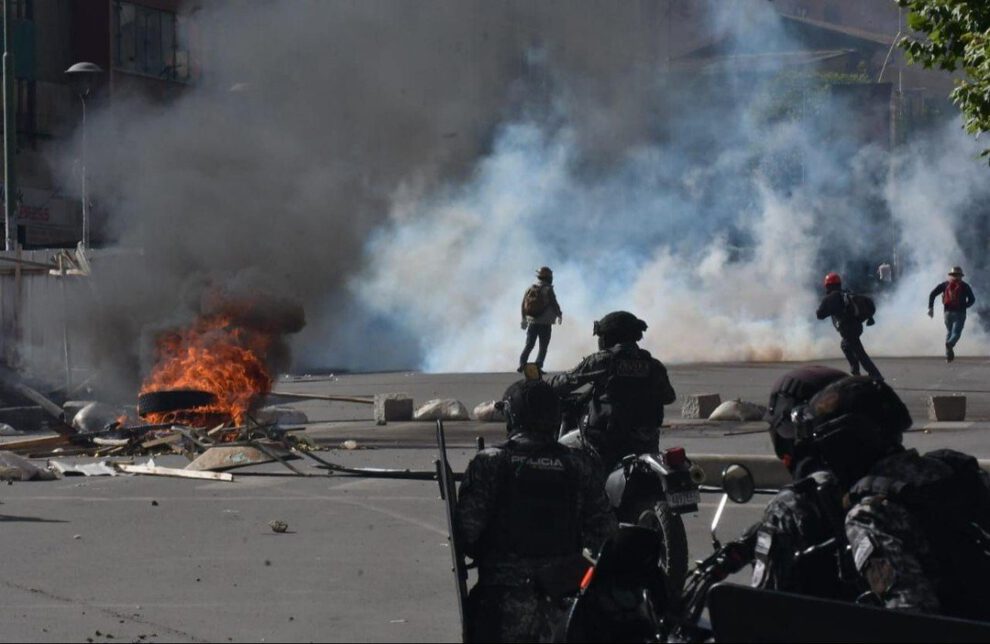 Explosión de dinamita en protestas de COB