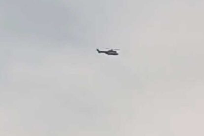 Helicóptero en el trópico de Cochabamba