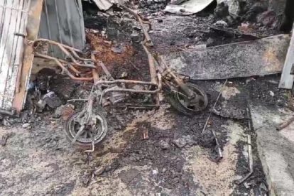 Incendio en barrio cruceño deja una víctima fatal