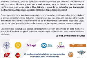 Industria farmacéutica exige libre tránsito para medicamentos
