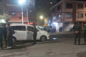 Escena del crimen en Tarija relacionado con el asesinato de Mauricio Aramayo
