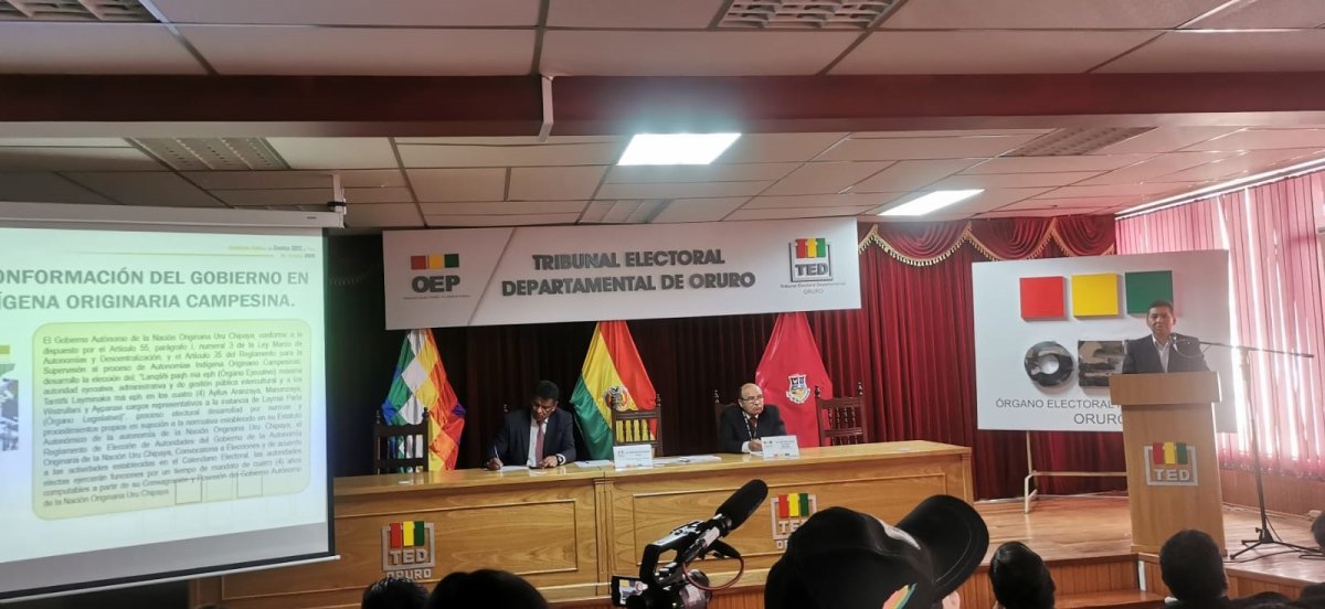 Rendición de cuentas 2025 del Tribunal Electoral de Oruro