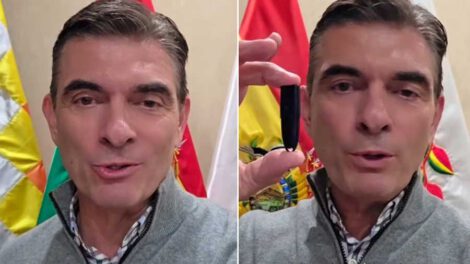 Dispositivo de firma digital utilizado por el presidente Rodrigo Paz