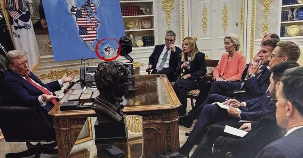 Trump imagen trucada con Venezuela como territorio estadounidense