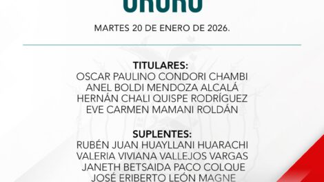 Vocales electorales Oruro designados por la Cámara de Diputados