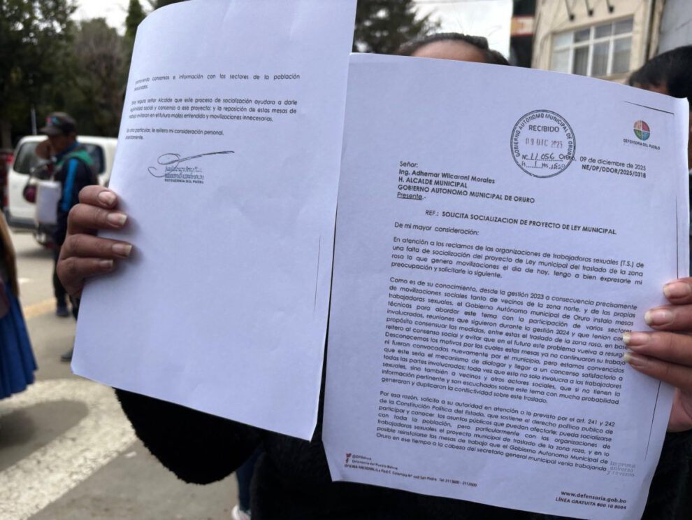 traslado de casas de tolerancia en Oruro