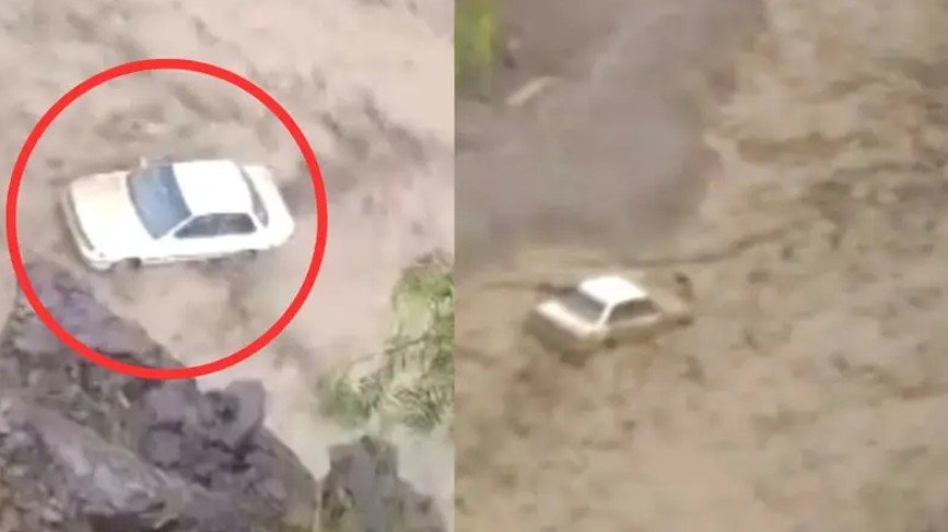 Desborde de lodo en Potosí sorprende a conductor